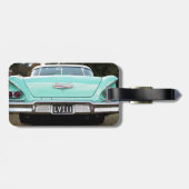 Retro vintage-wagen bagagelabel (Achterkant horizontaal)
