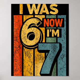 Retro vintage was 6 7 grappig 67 verjaardag jongen poster
