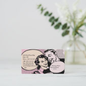 Retro Vintage Wedding Business Visitekaartje (Staand voorkant)