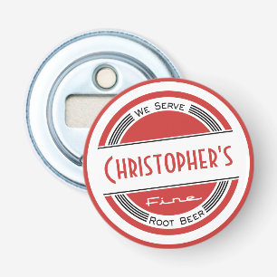 Retro Vintage Wedding Favoriet Button Flesopener