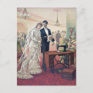 Retro Vintage Wedding Gift Briefkaart