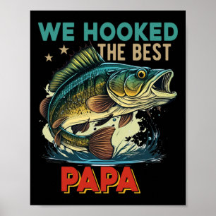 Retro Vintage Wij Vingen De Beste Papa Vaderdag Poster