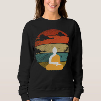 Retro vintage yoga en meditatie hobby grappig 6 trui