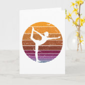 Retro Vintage Yoga Lover Meditation, Buddhist Kaart (Gele Bloem)