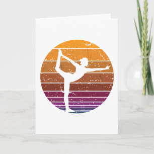 Retro Vintage Yoga Lover Meditation, Buddhist Kaart