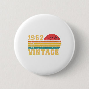 Retro Vintage Zonsondergang 1962 Verjaardag Ronde Button 5,7 Cm