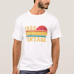 Retro Vintage Zonsondergang 1962 Verjaardag T-shirt