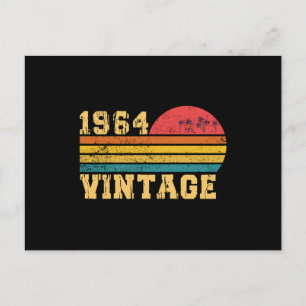 Retro Vintage Zonsondergang 1964 Verjaardag Briefkaart