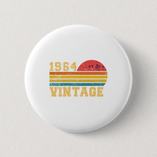 Retro Vintage Zonsondergang 1964 Verjaardag Ronde Button 5,7 Cm
