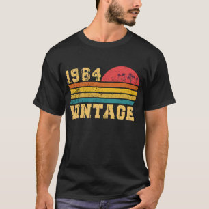 Retro Vintage Zonsondergang 1964 Verjaardag T-shirt