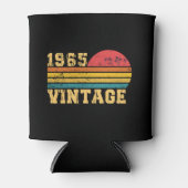 Retro Vintage Zonsondergang 1965 Verjaardag Blikjeskoeler (Voorkant)