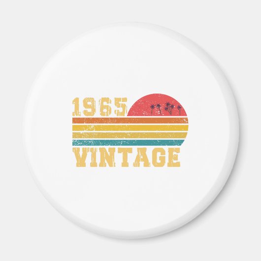 Retro Vintage Zonsondergang 1965 Verjaardag Magneet (Voorkant)