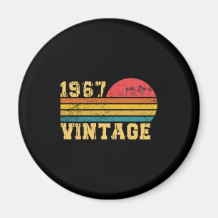 Retro Vintage Zonsondergang 1967 Verjaardag Magneet