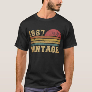 Retro Vintage Zonsondergang 1967 Verjaardag T-shirt