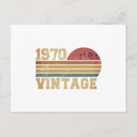 Retro Vintage Zonsondergang 1970 Verjaardag