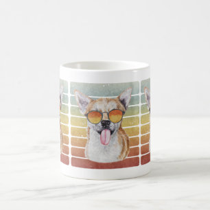 Retro Vintage Zonsondergang Chihuahua Moeder Vader Koffiemok