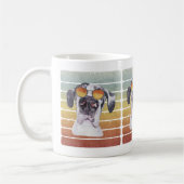 Retro Vintage Zonsondergang Dog Great Dane Mama Pa Koffiemok (Links)