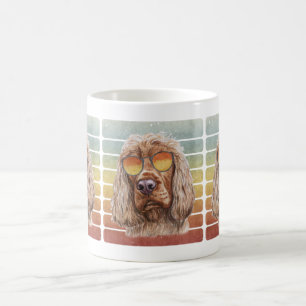 Retro Vintage Zonsondergang Engelse Cocker Mama Pa Koffiemok