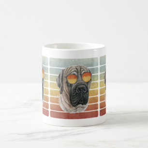 Retro Vintage Zonsondergang Engelse Mastiff Moeder Koffiemok