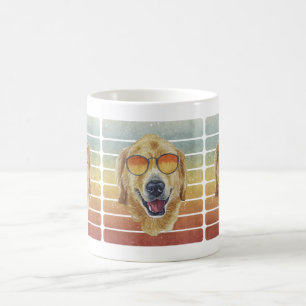 Retro Vintage Zonsondergang Golden Retriever Huisd Koffiemok