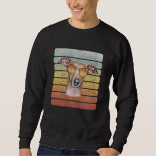 Retro Vintage Zonsondergang Italiaanse Greyhound M Trui