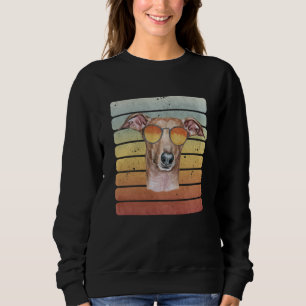 Retro Vintage Zonsondergang Italiaanse Greyhound M Trui