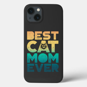 Retro Vintage Zonsondergang Moederdag Beste Katten Case-Mate iPhone Case