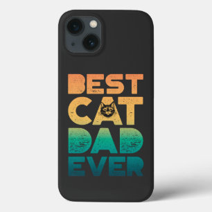 Retro Vintage Zonsondergang Vaderdag Beste Kattenv Case-Mate iPhone Case