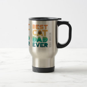 Retro Vintage Zonsondergang Vaderdag Beste Kattenv Reisbeker