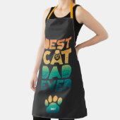 Retro Vintage Zonsondergang Vaderdag Beste Kattenv Schort (Insitu)