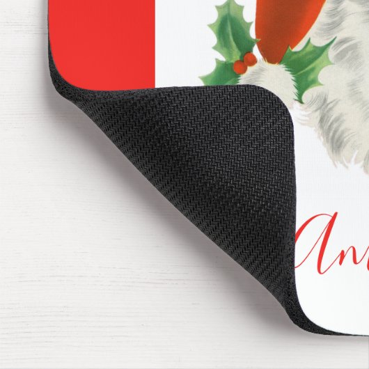 Retro Vintager Santa Claus Muismat (Hoek)