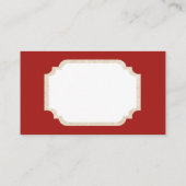 Retro vintonage kerstdame: berichtkaart visitekaartje (Achterkant)