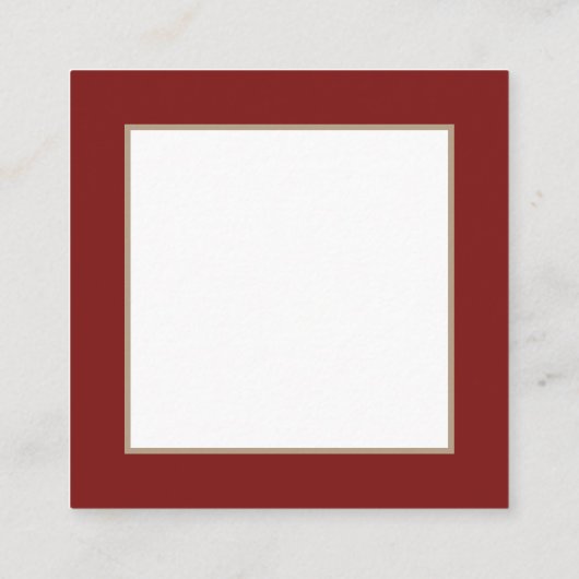 Retro vintonage kerstkerstkerstfeestwinkel vierkante visitekaartje (Achterkant)