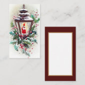 Retro vintonage-kerstlamp: bericht toevoegen visitekaartje (Voorkant / Achterkant)