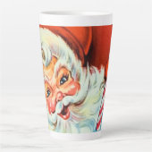 Retro vintonage Kerstman Latte Mok (Voorkant)
