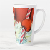 Retro vintonage Kerstman Latte Mok (Rechts)