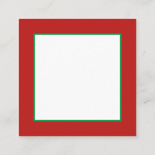 Retro vintonage Kerstman Vierkante Visitekaartje (Achterkant)