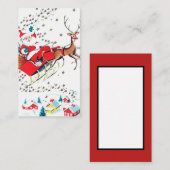 Retro vintonage Kerstmis — bericht toevoegen Visitekaartje (Voorkant / Achterkant)