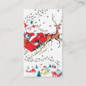 Retro vintonage Kerstmis — bericht toevoegen Visitekaartje (Voorkant)