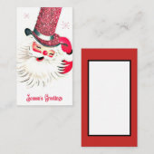 Retro vintonage Kerstmis — bericht toevoegen Visitekaartje (Voorkant / Achterkant)