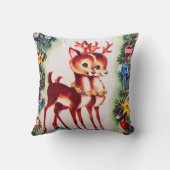 Retro vintonage kerstrenherder decoder kussen (Achterkant)