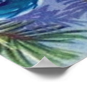 Retro vintonijn kerstbollen Holiday poster (Hoek)