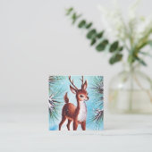 Retro vintonijnrender vierkante visitekaartje (Staand voorkant)