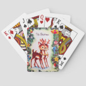 Retro vintonijnrendierrender pokerkaarten (Achterkant)