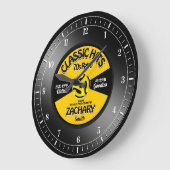 Retro Vinyl 45 Record gepersonaliseerde wandklok (Hoek)