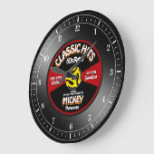 Retro Vinyl 45 Record gepersonaliseerde wandklok (Hoek)