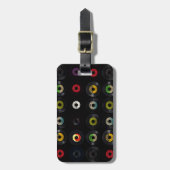 Retro Vinyl 45 Records Bagagelabel (Voorkant verticaal)