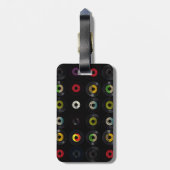 Retro Vinyl 45 Records Bagagelabel (Achterkant verticaal)