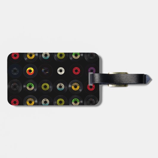 Retro  Vinyl 45 Records Bagagelabel (Achterkant horizontaal)