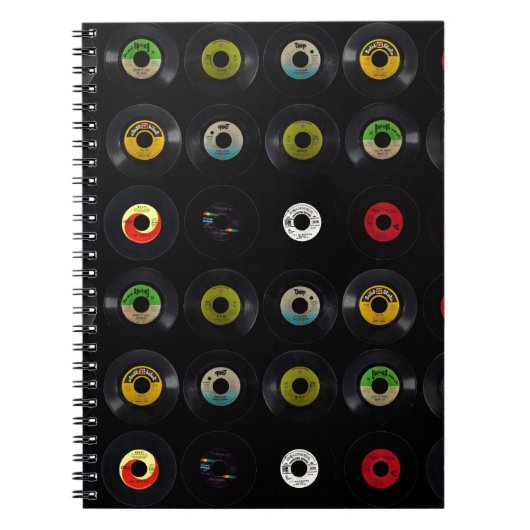 Retro  Vinyl 45 Records Notitieboek (Voorkant)